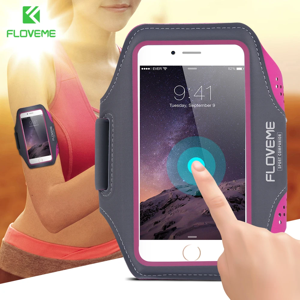 Floveme العالمي الرياضة شارة حالة ل iphone x 8 7 زائد 5.5/4.7 بوصة جيم حزام ذراع الفرقة الهاتف حقيبة غطاء الحقيبة لسامسونج s8