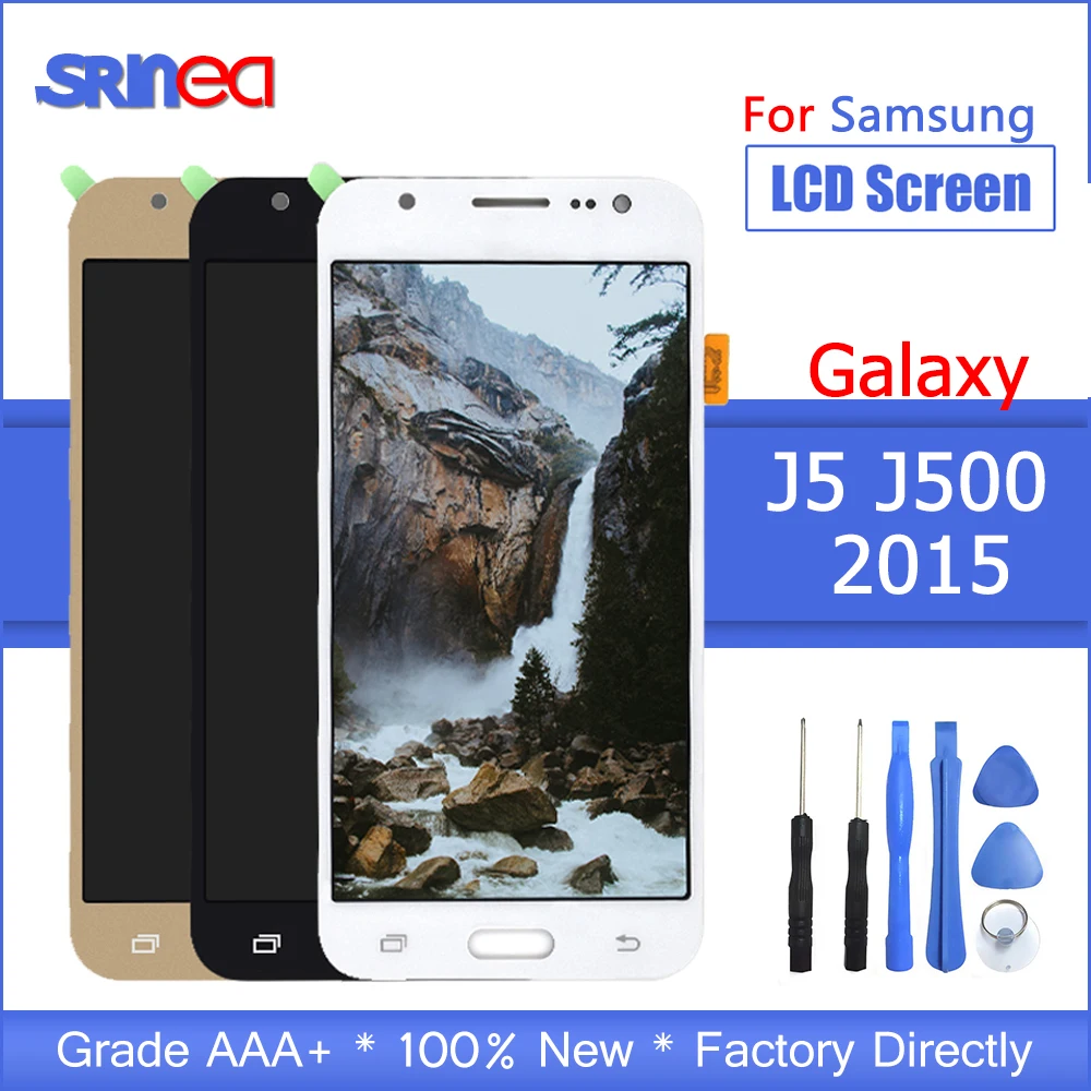 

LCD For Samsung Galaxy J5 J500 2015 LCD Display Adjustable Backlight Touch Screen Digitizer Assembly+Adhesive Tape J500F J500H