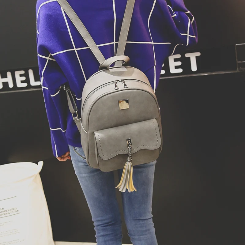 JANESPRI 2018 New Tassel Women Backpacks PU Leather Lady Backpacks High Quality Fashion Girls Backpack Cute School Bag Mochilas (38)