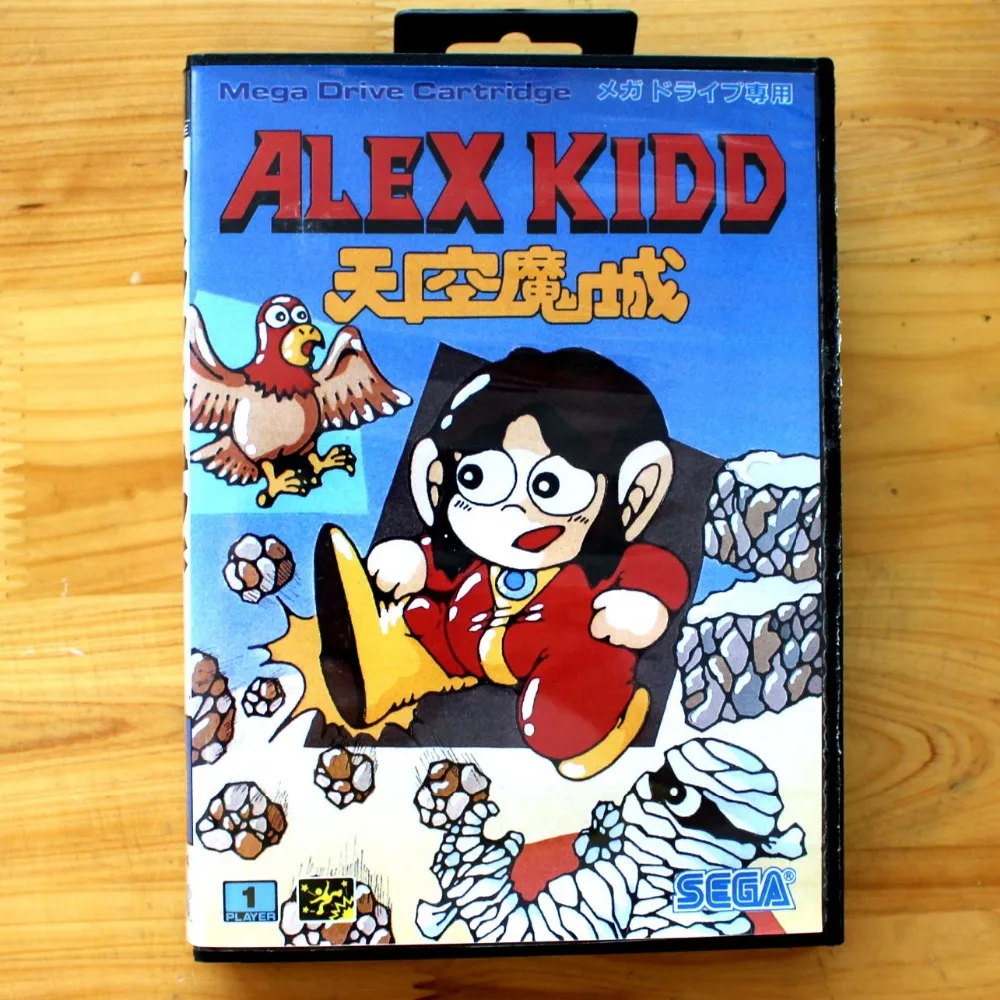 Alex Kidd 16 Bit SEGA MD Game Card With Retail Box For Sega Mega Drive For Genesisin Memory Alex Kidd 16 Bit SEGA MD Game Card With Retail Box For Sega Mega Drive For Genesisin Memory