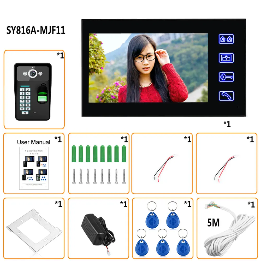 Fimei SY816A MJF11 7 дюймов ЖК дисплей видео дверные звонки домофон системы видеотелефон