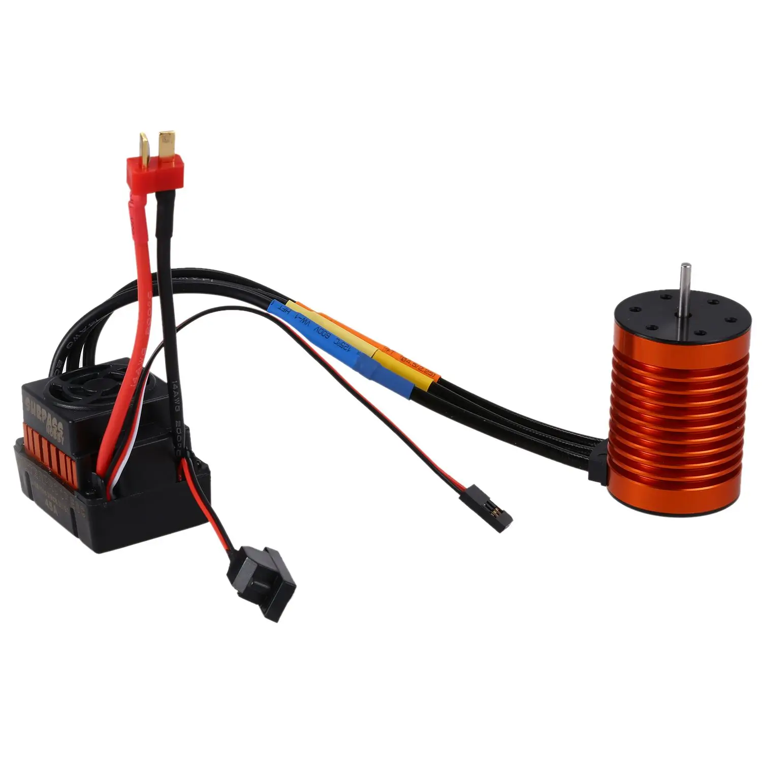 

SURPASS HOBBY Upgrade Waterproof F540 4370KV Brushless Motor with 45A ESC Combo Set for 1/10 RC Car