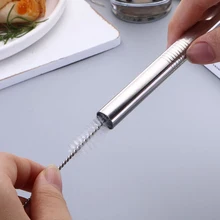 10 шт. Детская Бутылочка для грудного молока стиральная щетка чашка для питьевой воды ёршик из нержавеющей стали Ручка мягкая щетка для чистки волос младенца