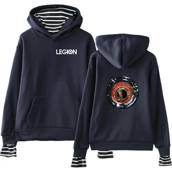

Comics Legion Sweatshirt Hoodie Women Print Fake Two Pieces Hoodies Clothes Pullover Feminina Girls Woman Harajuku Warm Tops
