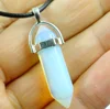Natural stone Turquoises Quartz Crystal Opal lapis tiger eye Column pendant for diy Jewelry making necklace Accessories 1pcs 6
