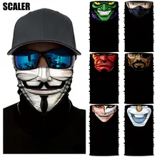 3D Ciclismo бандана аноним шеи Gaiter аниме маска труба шарф на открытом воздухе бандана для рыбалки повязка на голову для мужчин женщин Лыжная маска Buff