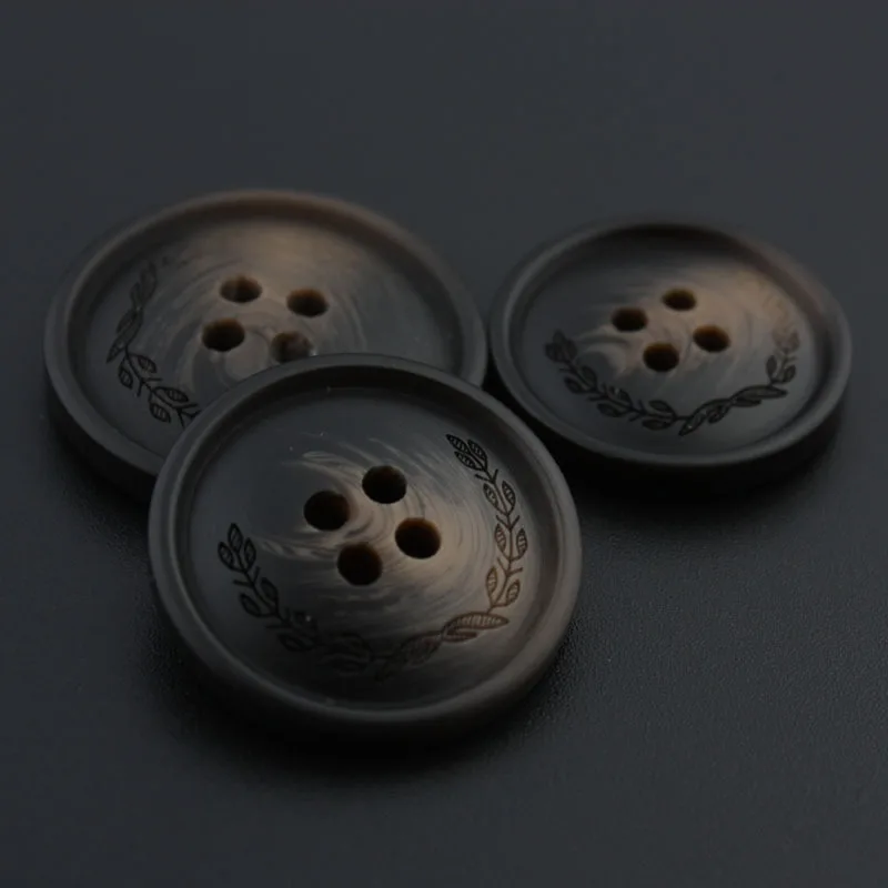 

Resin Round Flatback Buttons Elegant Suit Coat Button Black Brown DIY Sewing Crafts Scrapbook Accessories 18mm-22mm-30mm 100 PCS
