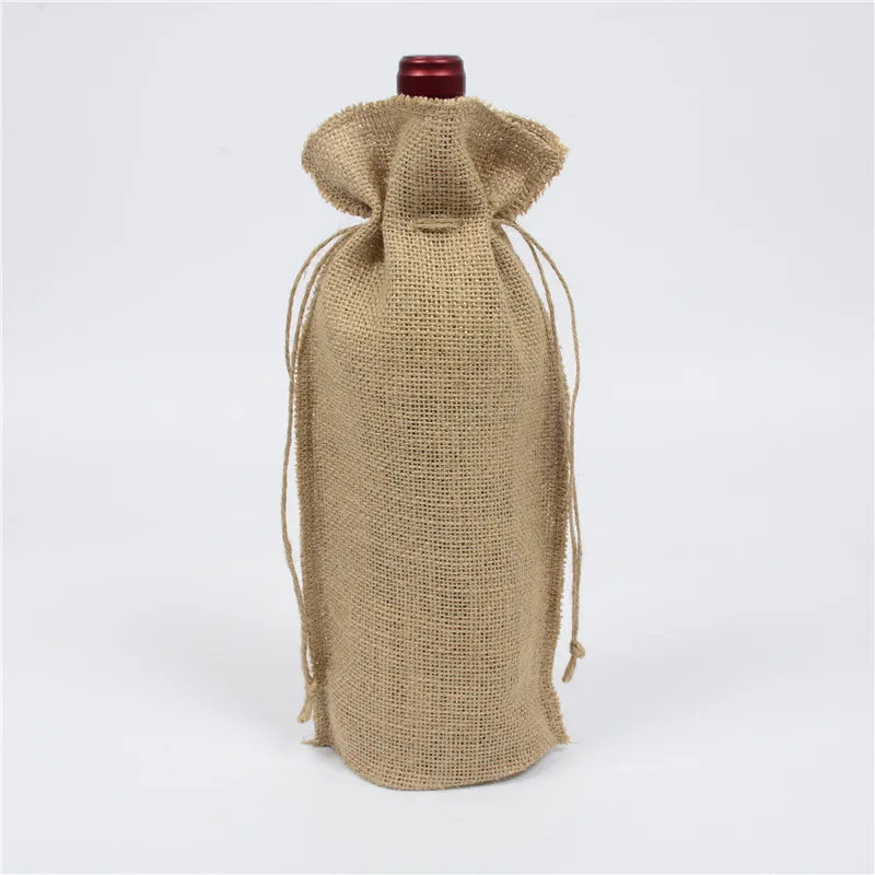 custom burlap drawstring bags