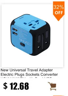 All in One Universal Travel Adapter World Travel Socket Converter EU UK US AU With 2USB Charging Port for Android IOS Smartphone