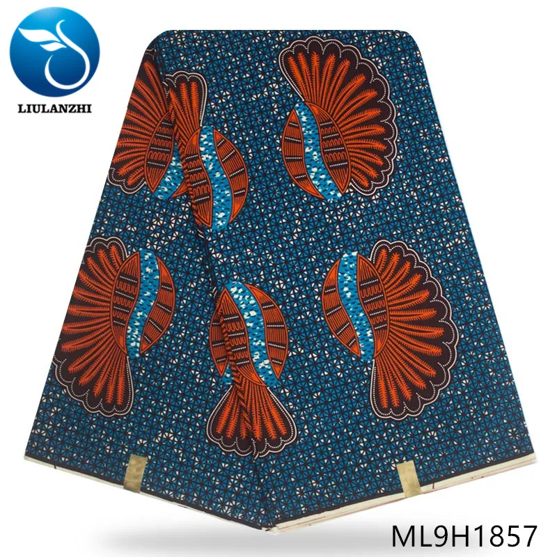 LIULANZHI настоящий воск материал Африканские Восковые Принты Ткань 6 ярдов Анкара ткань ML9H1856-1869 - Цвет: ML9H1857