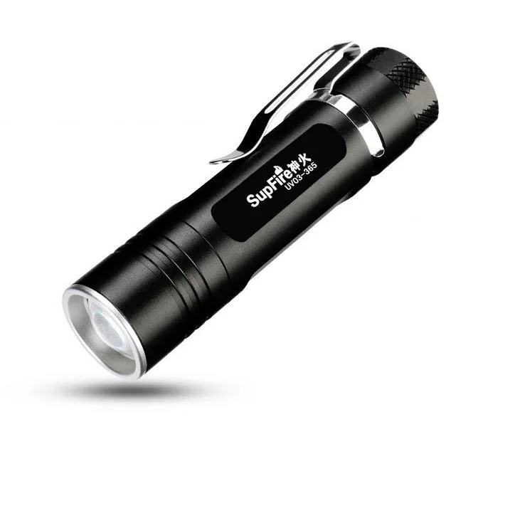 

SupFire UV03 Flashlight 365NM Purple Light Mini Flashlight AA Battery Zoomable ultraviolet Flashlight Led Flashlight