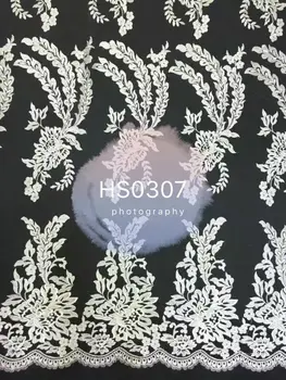 

Free shipping Hot selling products Latest African Tulle french Lace Fabric For Wedding Dress