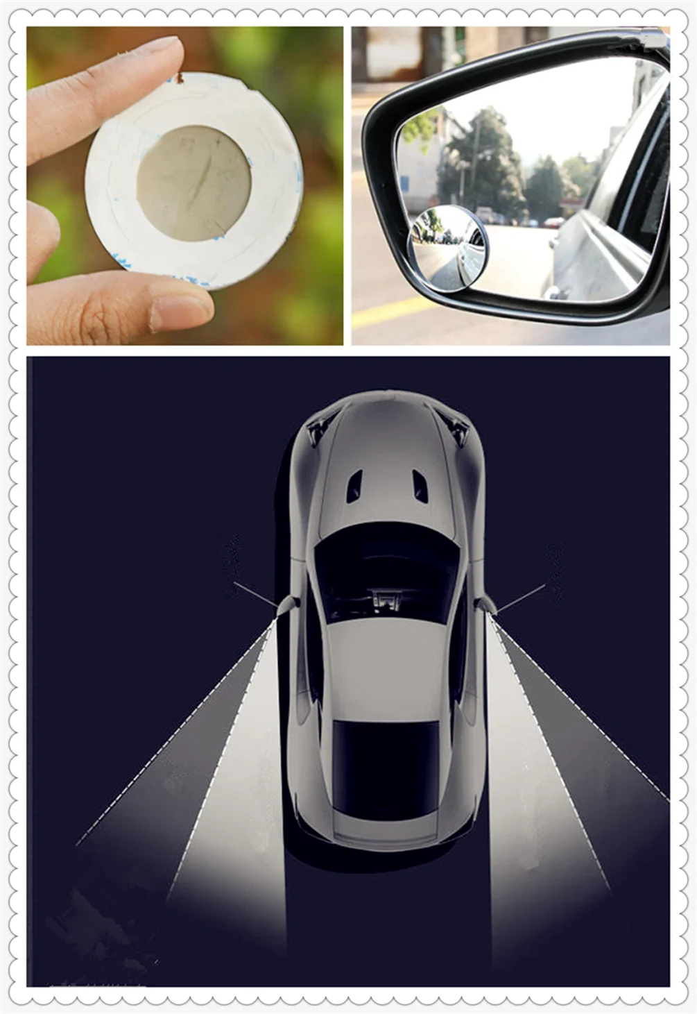 

Car rear view wide-angle lens assisted blind spot mirror for VW Volkwangen MK7 Golf 7 Skoda Octavia A7
