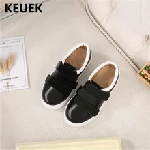 Новинка для мальчиков и девочек, Повседневное Черные Лоферы детская обувь, платье для малышей, Дышащая обувь на плоской подошве кожаные туфли для студентов; Размеры Дети Весна 03