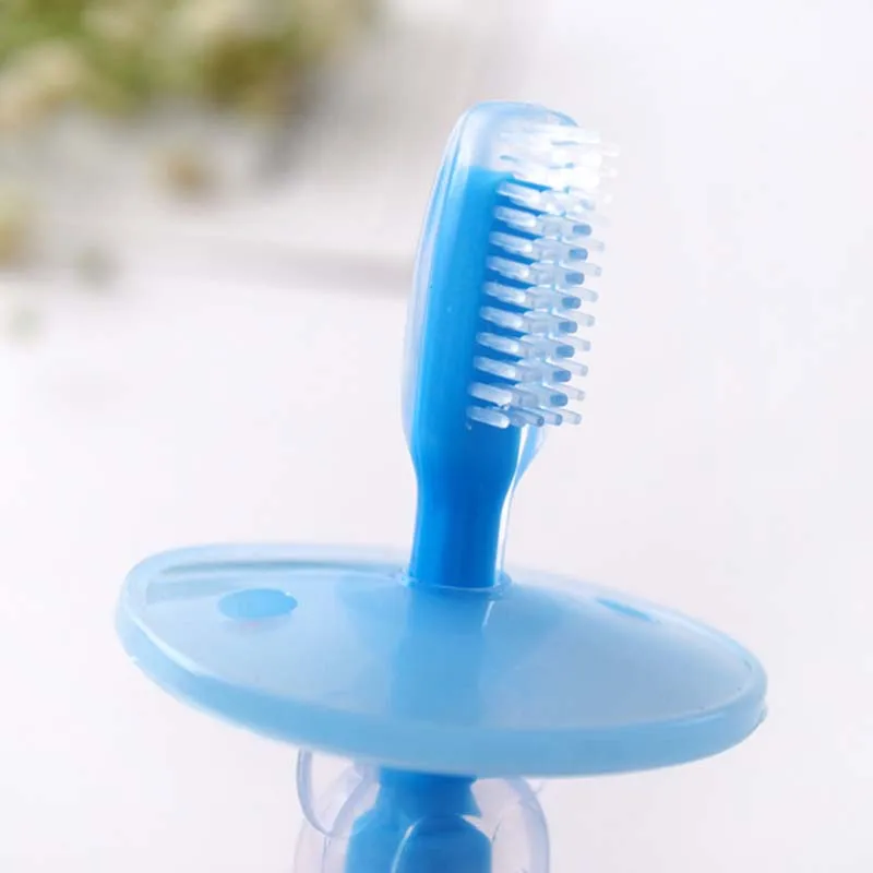 1PC Kids Soft Solid ColorSilicone Training Toothbrush Baby Children Dental Oral Care Tooth Brush Tool Baby Kids Teething Teether