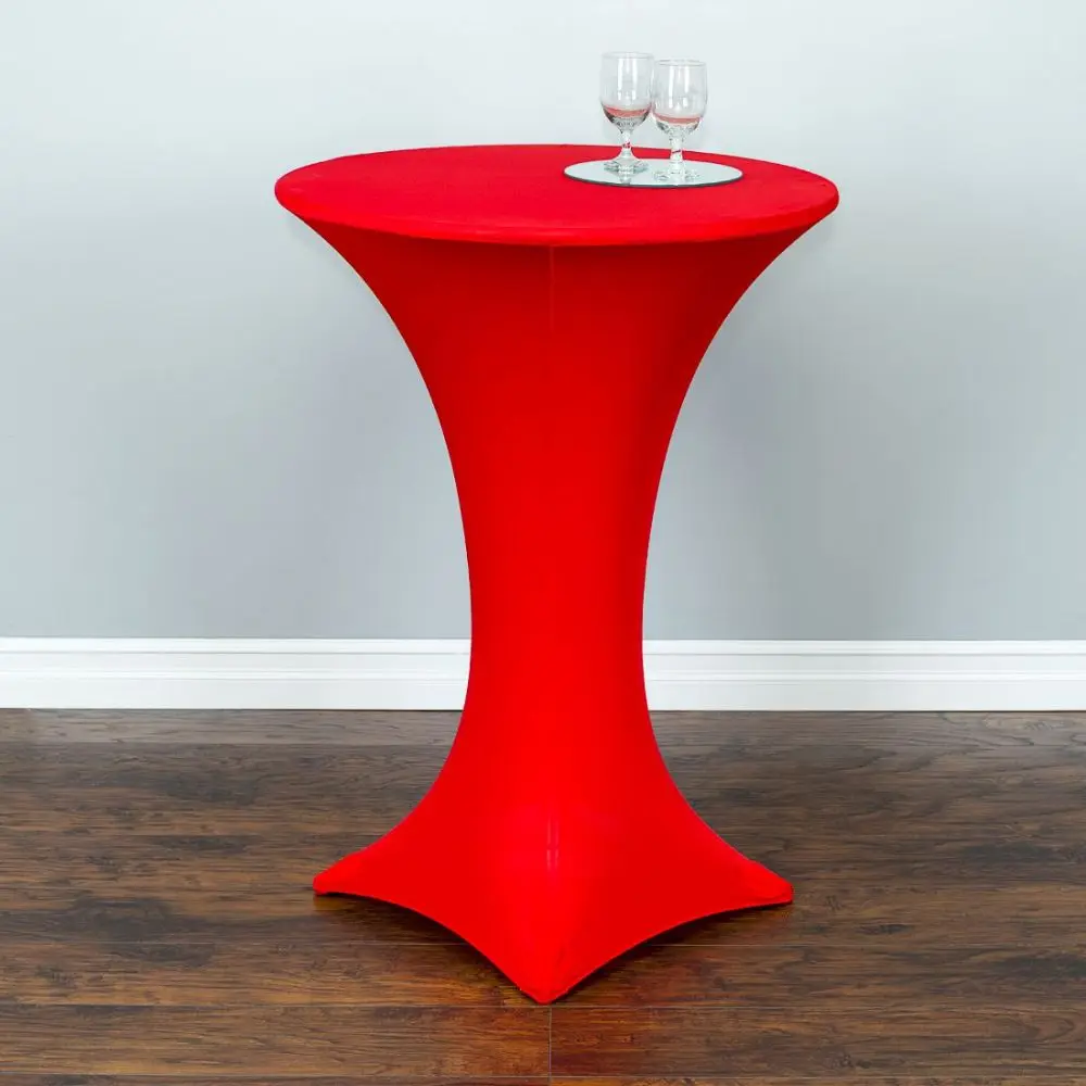 4 Leg 70cm Poseur Cocktail Bar Table Spandex Lycra Cover Tablecloth
