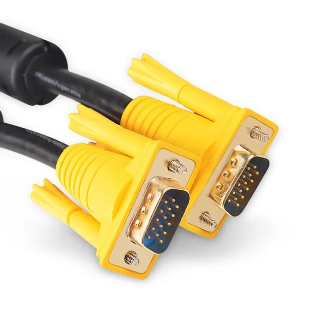 1080P VGA Cable VGA to VGA Flat Cable Male to Male Braided Shielding High Premium HDTV VGA Cabo