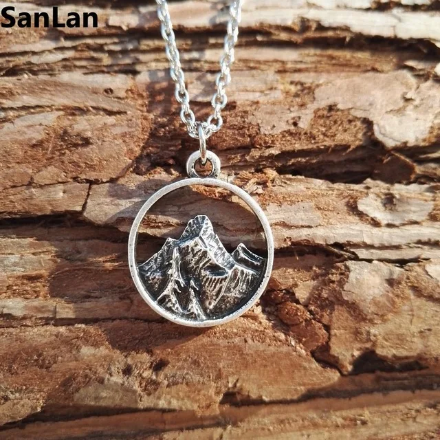 Подвеска в виде горной стены с серебряным покрытием 1 шт.|mountain necklace|necklaces &