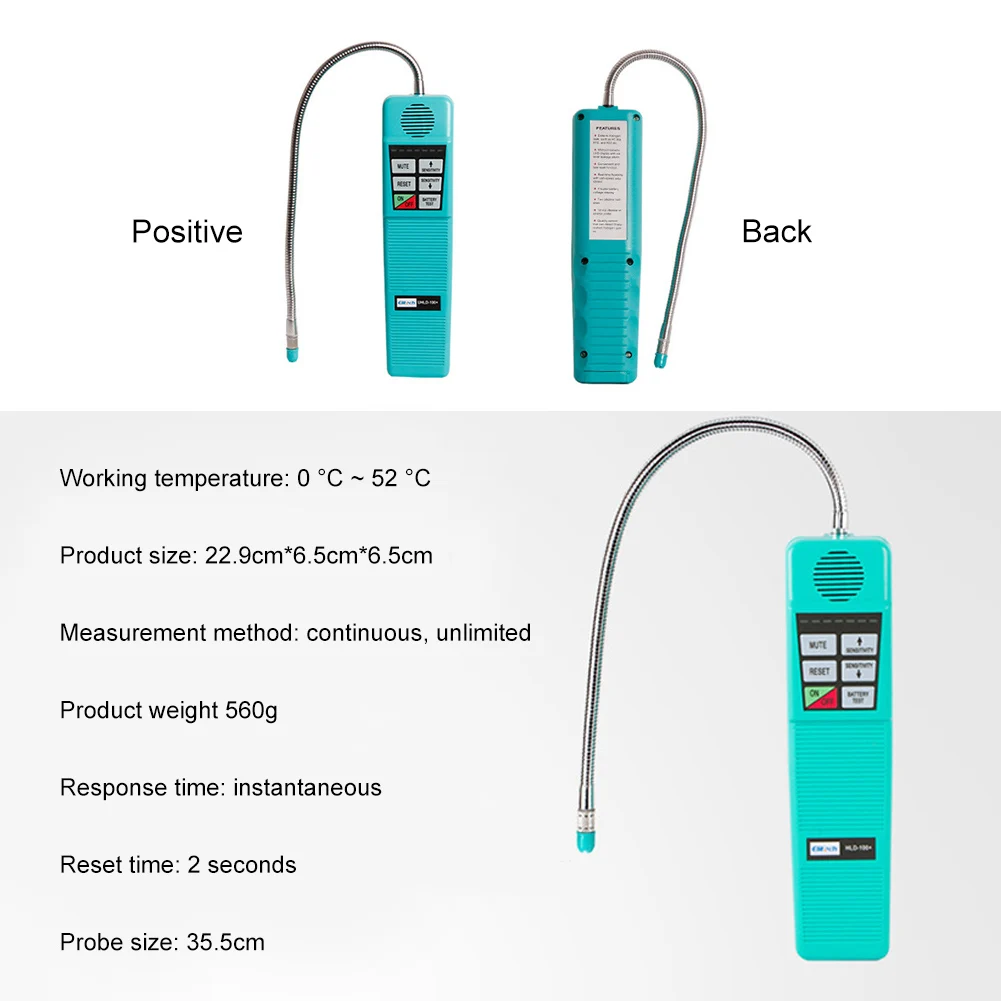 HLD-100+ детектор утечки галогена хладагента детектор утечки газа с высокой чувствительностью 3g/yr, тестер утечки переменного тока, датчик короны