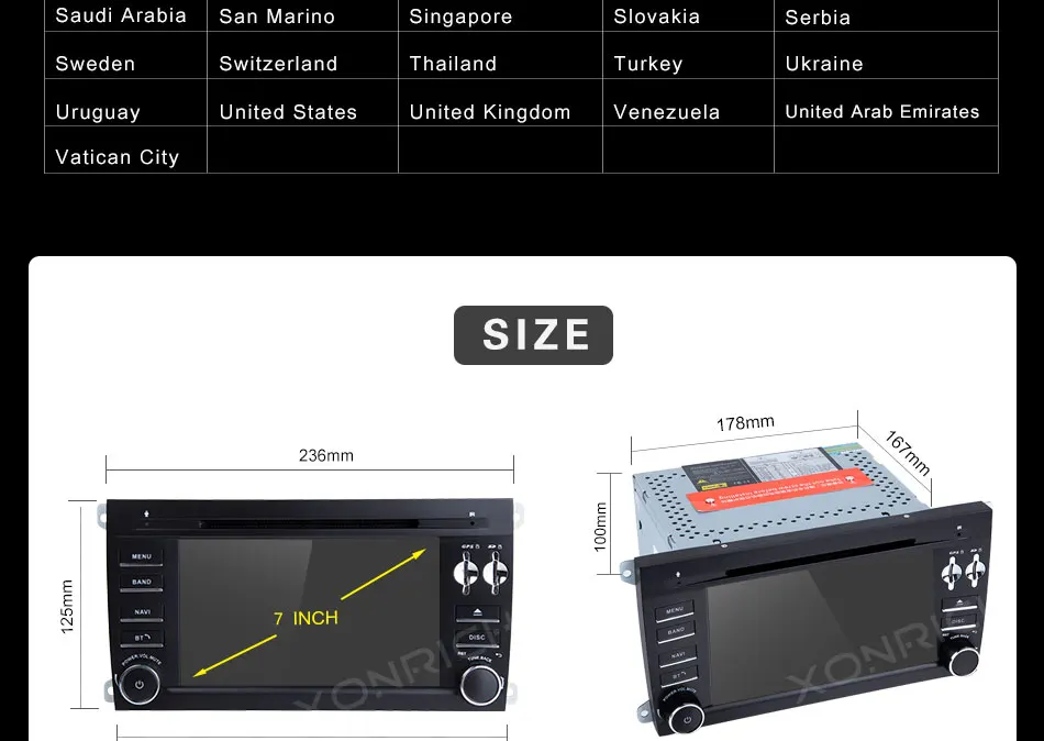 Excellent 2 Din Car DVD Multimedia Player For Porsche Cayenne 2003 2004 2005 2006 2007 2008 2009 2010 GPS Navigation Radio Head Unit 125mm 18