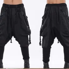 27-44 Новинка Мужская одежда модная повседневная GD dj шаровары брюки бриджи для верховой езды костюмы для певцов больших размеров