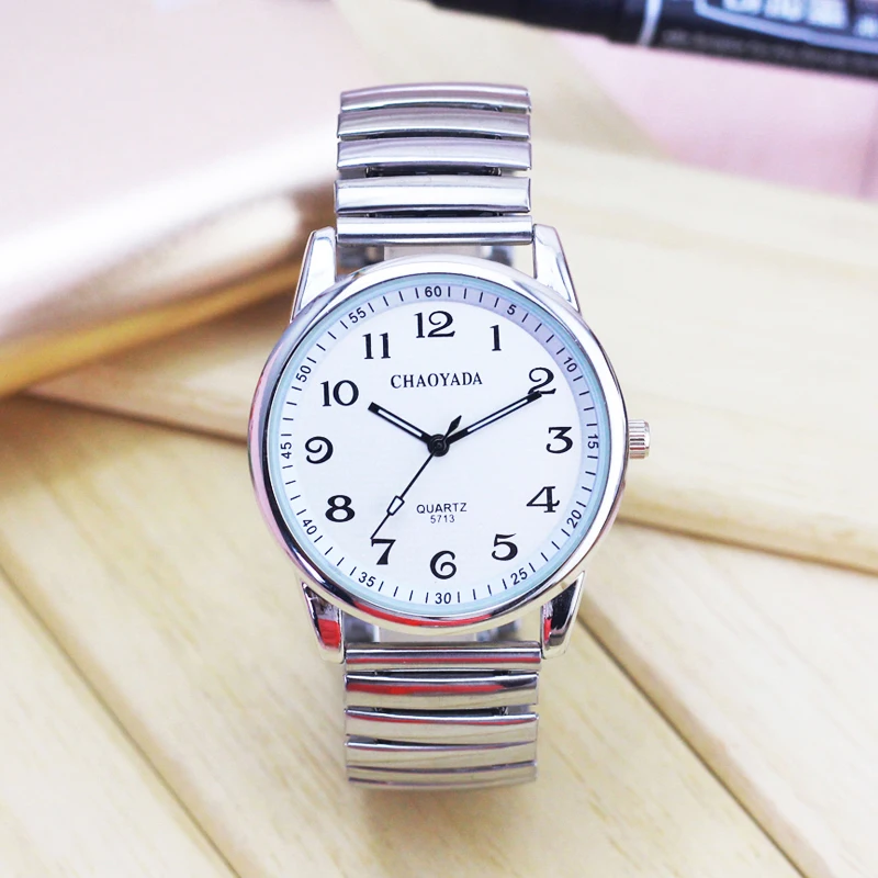 new old women men simple fashion elastic strap stainless steel quartz wristwatch ladies dress white black relogio masculino sanda luxury ladies quartz watch new small green plate elegant watches fashion vintage leather strap rectangular women watches