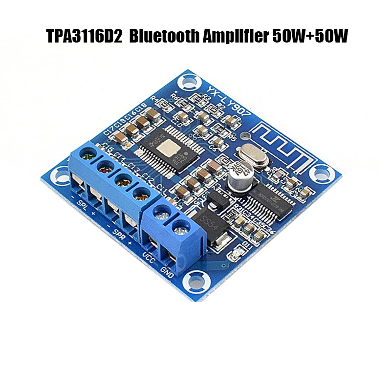 

TPA3116D2 Bluetooth 4.2 Power Amplifier Board Amplificador 50W*2 Streo Digital Audio Amplifier Module DC12-24V