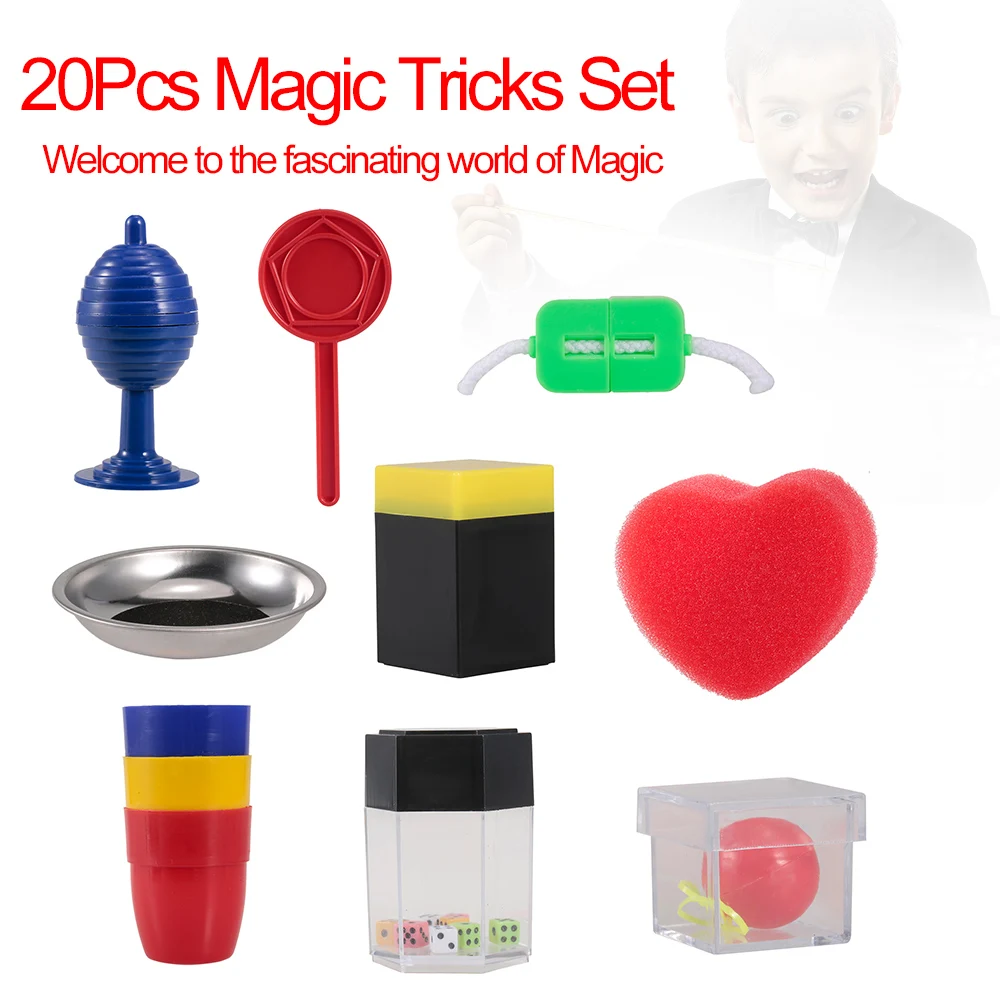 20Pcs MagicTrick Set Magic Prop Kit Easy to perform Magic Tricks