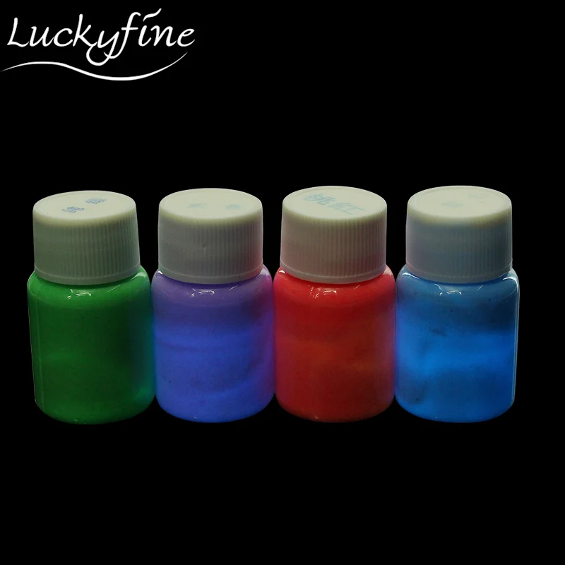 

25ML Acrylic Luminous Paints Inks Body Face Art Luminescent Glowing Paint Glow In The Dark Paint Pigment For Halloween Makeup