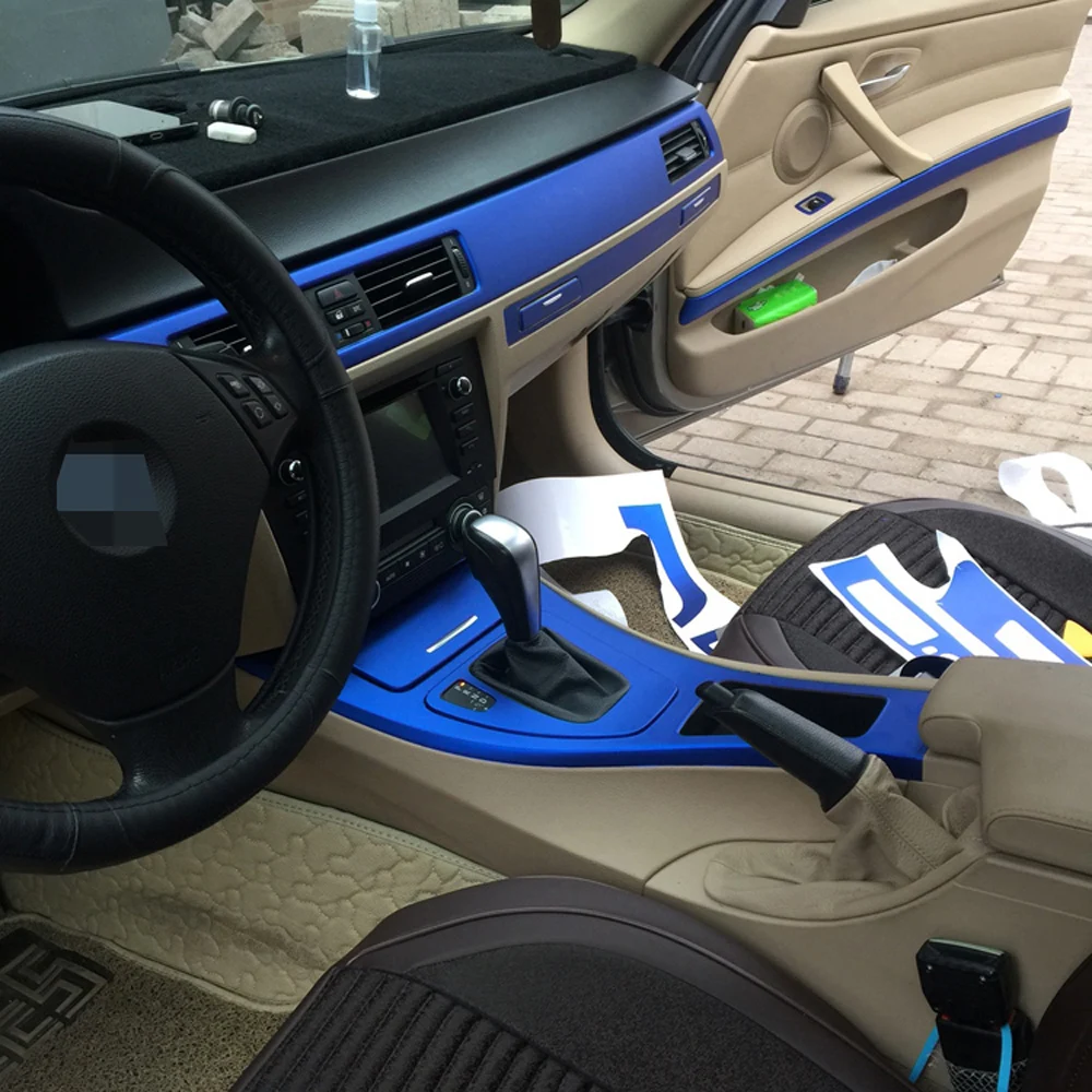  JmorCO Upgrade Carbon Fiber Compatible with BMW e90 Rear Seat Air  Conditioner Sticker-B Set : Automotive