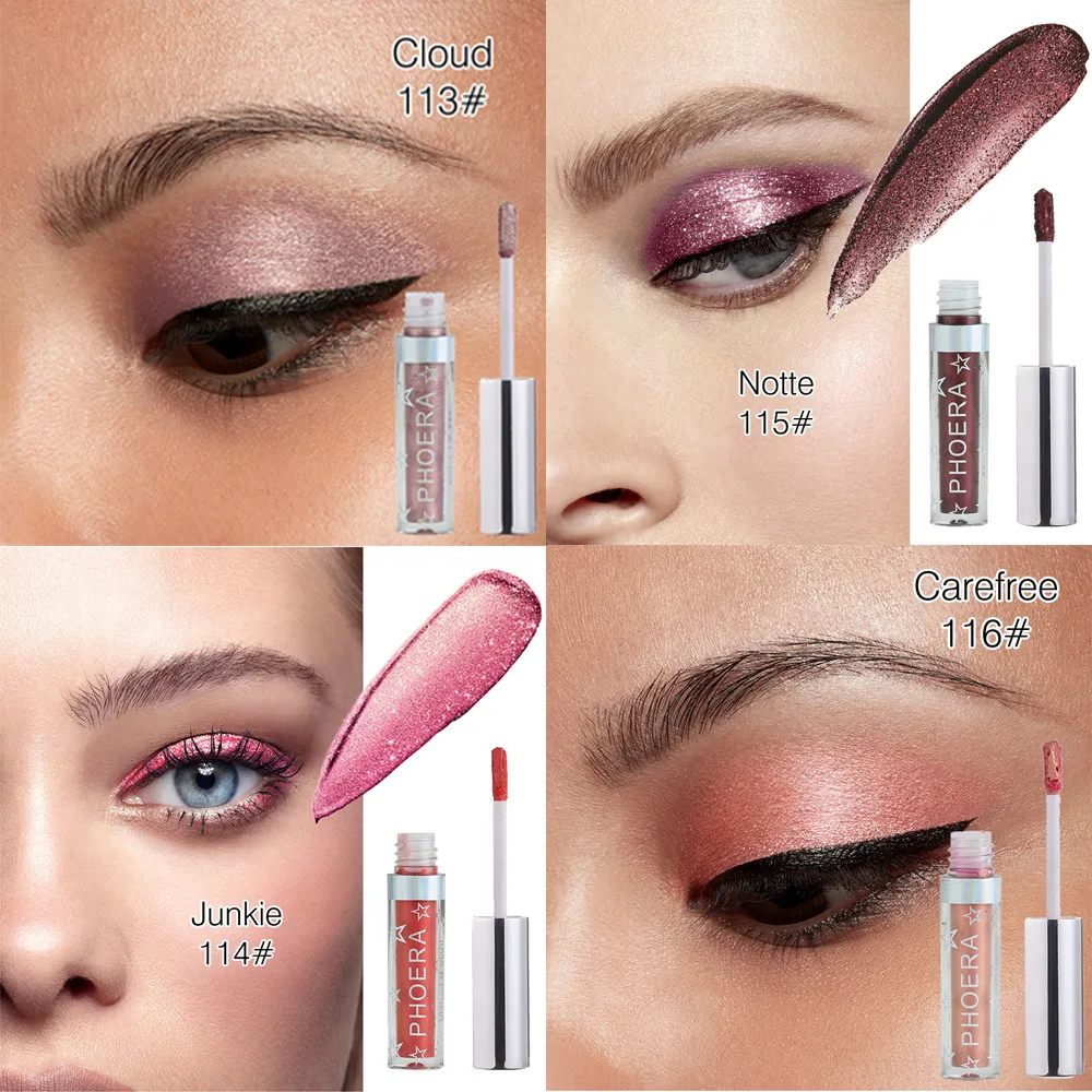 

NEW Color PHOERA Magnificent Metals palette Glitter eye shadow Glitter and Glow Liquid Eyeshadow new 2018