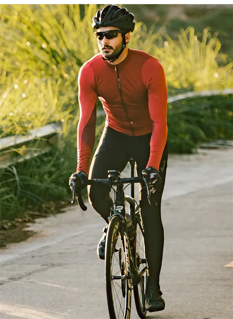 SANTIC мужские флисовые штаны с подкладкой для велоспорта Интимная 4D подушка для длинных поездок на велосипеде Светоотражающая Mtb велосипедная нижняя одежда