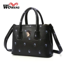 2016 neue Frauen Umhängetasche Mode Cartoon Druck Frauen Messenger Bags Frauen Handtaschen Aus Leder Umhängetaschen Clutch Totes