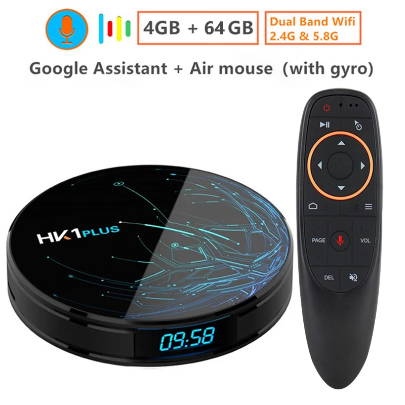 Transpeed Android 9.0 Smart TV BOX Google Assistant S905X2 4G 64G, 4K