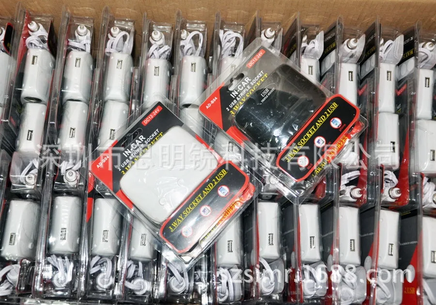 DHL или FedEx 100 шт DC12-24V автомобильное USB Электронная сигарета зажигалка 3 сдвоенная розетка для мобильного телефона планшета выходной ток Горячий