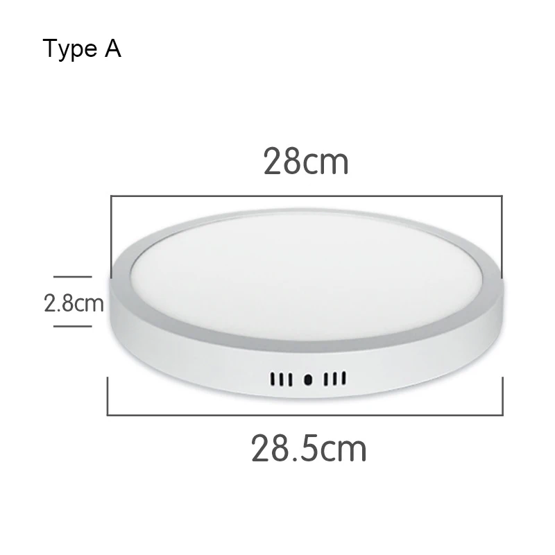 Светодиодный потолочный светильник s для гостиной, спальни, современный потолочный светильник, акриловый круглый квадратный плафон, светодиодный светильник 6 12 Вт 18 Вт 24 Вт - Цвет корпуса: A Dia 28.5cm 24W