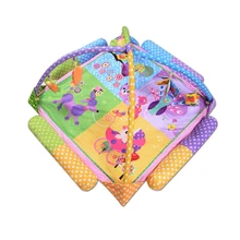 Коврик для детей игровой коврик для тренировок со стойками Погремушки Мягкие развивающие детские развивающие игры для детей Павлин игра ползающий ковер