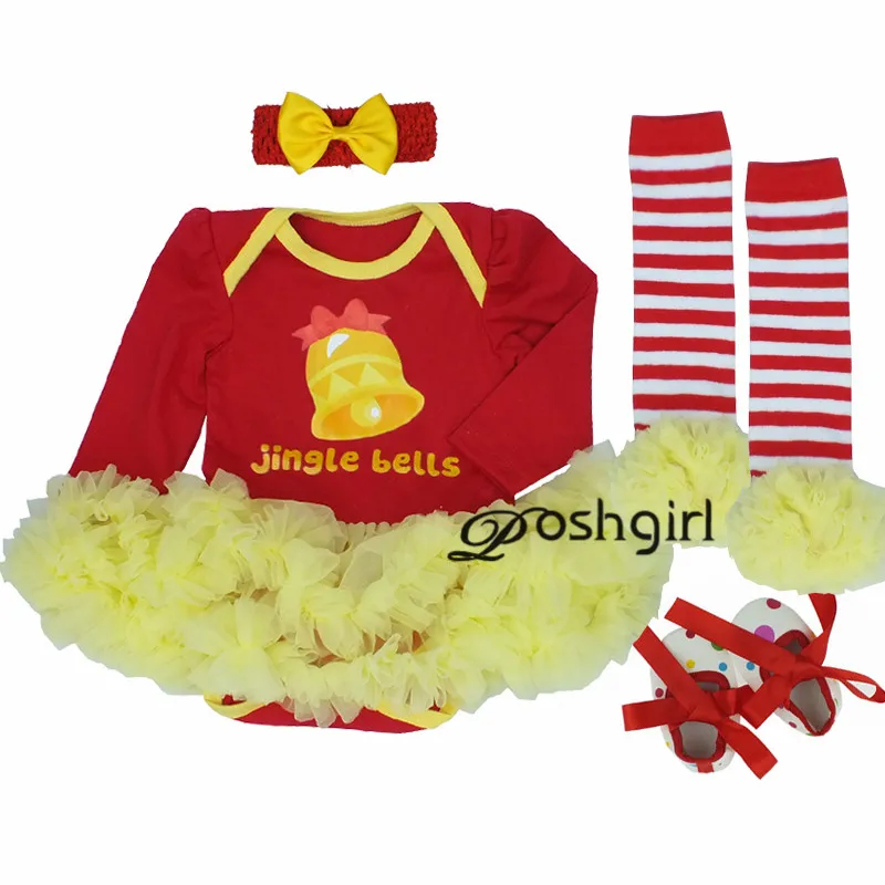 

New Born Baby Clothes Christmas Girls Clothing Sets Jingle Bells Roupas Infantis Menino Cotton Fashion First Birthday Baby Gift