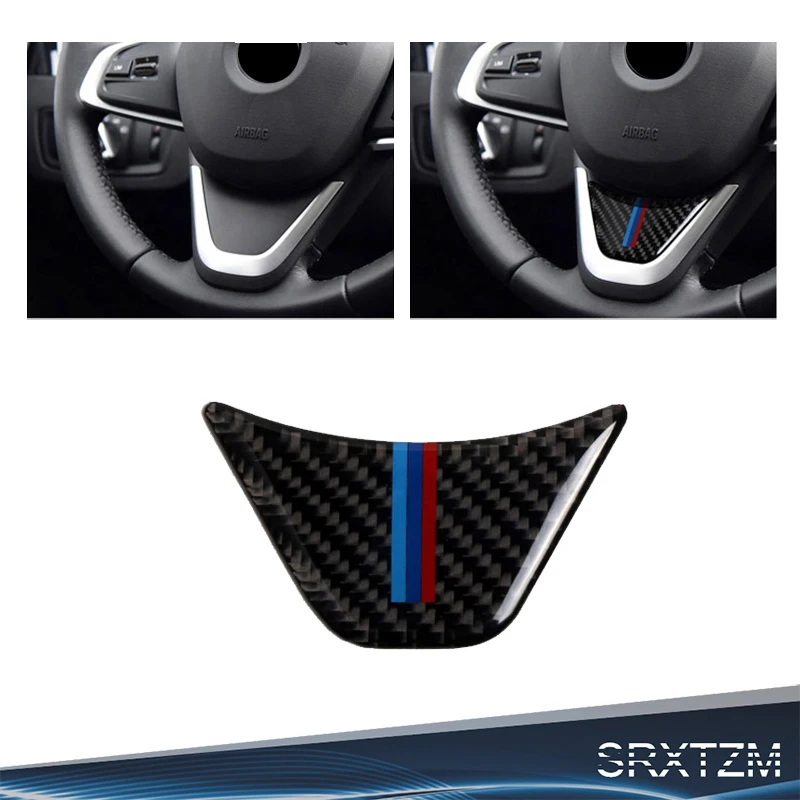 SRXTZM M полоса эмблема углеродного волокна рулевое колесо наклейки для Bmw X1 F48 2016 2017