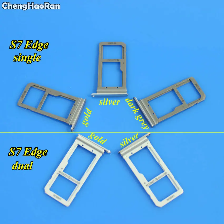 ChengHaoRan 1 шт. лоток для двух/одинарных Sim-карт Samsung Galaxy S7 S7edge G935 G935F SIM-карт Слот