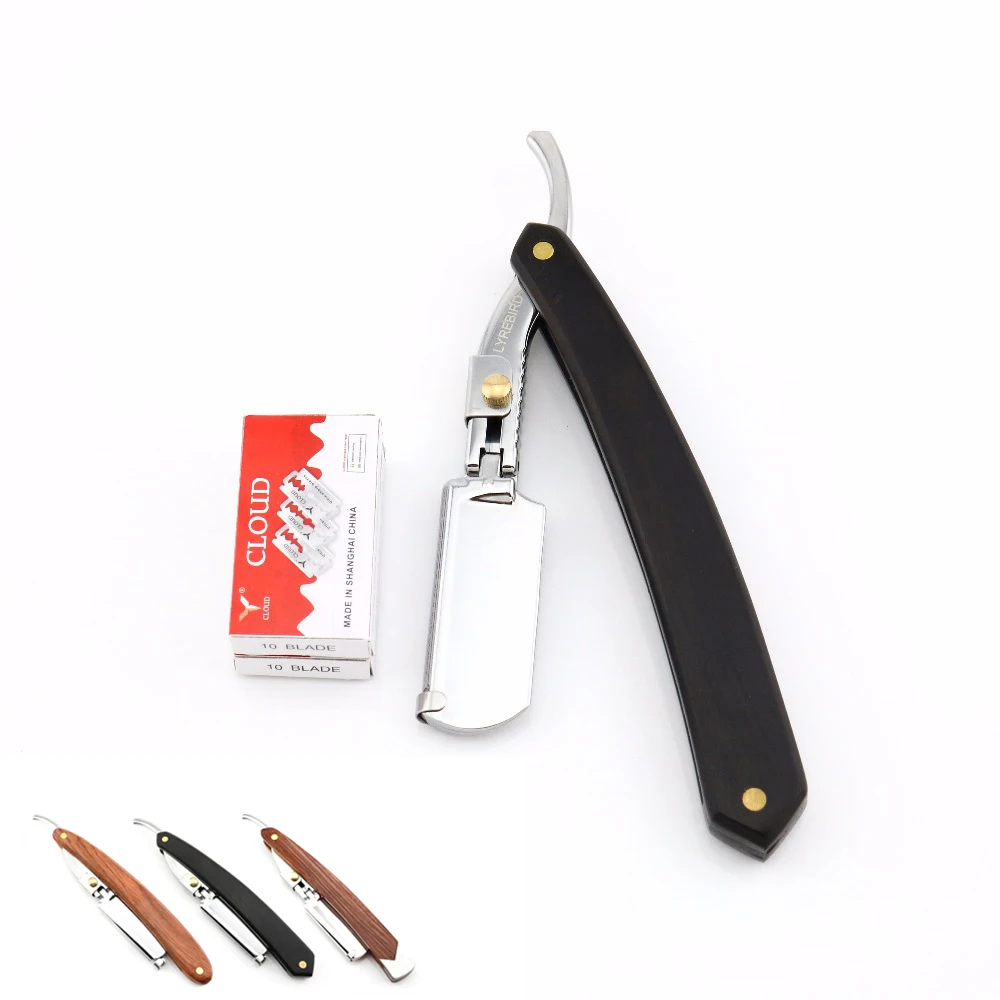 

Lyrebird Straight Razor polish silver Men's Straight Shaving Razor Replaceable blade razor Simple packing NEW