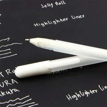 White Ink 0.8MM Gel Pen Unisex Pen Gift For Kids Stationery Office Learning student School Supplies 1