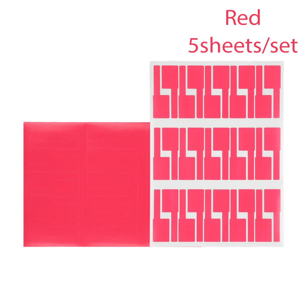 150/300 шт сам клейкий кабель наклейки Водонепроницаемый идентификации волоконный, Плетеный ярлыки бирок органайзеры сети Маркер Инструмент - Цвет: red-5sheet