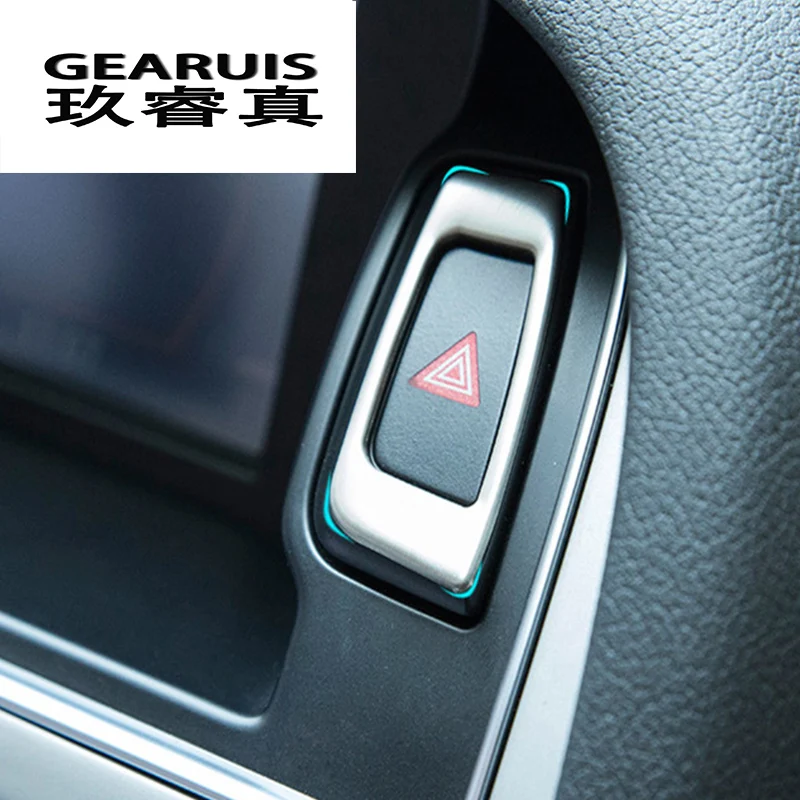 Car styling Cars hazard warning lights decorative light strip conversion dedicated stainless steel Stickers Cover for