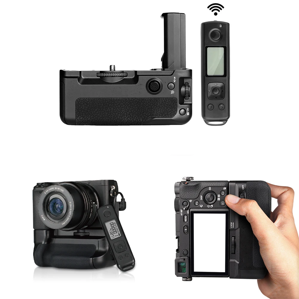 

MK A9 Pro 2.4GHz Durable Battery Grip 100m Professional Vertical Shooting Remote Control Low Power Black For Sony A9 A7RIII