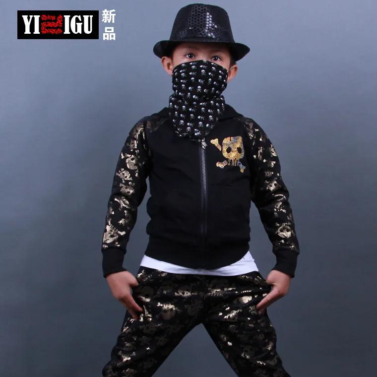 

2015 autumn paragraph children's clothing boys suit Korean version of the skull big virgin boy suit children suits