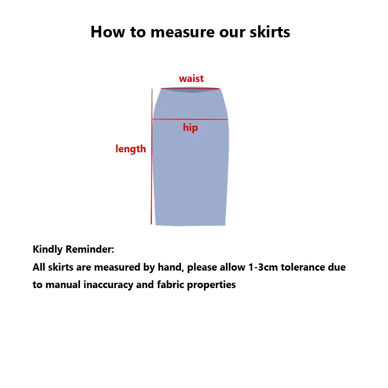 size measure of skirts