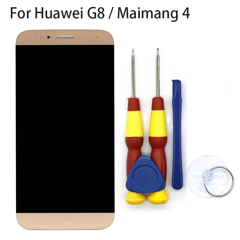 

New original Touch Screen LCD Display LCD Screen For Huawei G8 Replacement Parts + Disassemble Tool+3M adhesive