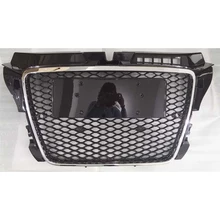 A3 Modified RS3 Style Chrome Frame Front Engine Grill Grids for Audi A3 S3 RS3 S Line 2009 2010 2011 2012