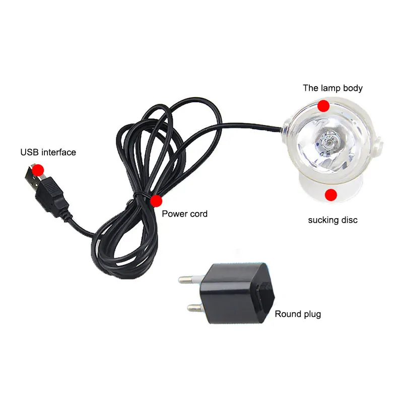 USB зарядка подсветка для аквариума Водонепроницаемый подводный светодиодный прожектор морской Дайвинг Свет аквариумная лампа украшения аксессуары- M25